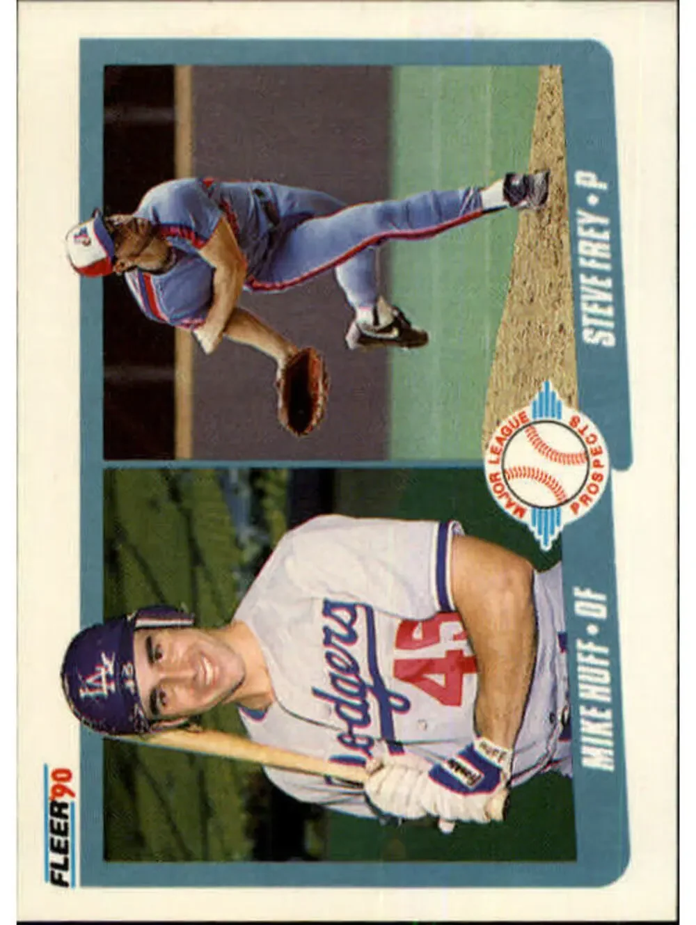 1990 Mike Huff / Steve Frey Fleer Baseball Card #649